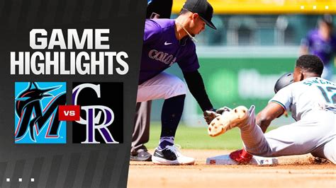 Marlins vs. Rockies Game Highlights (8/29/24) .
